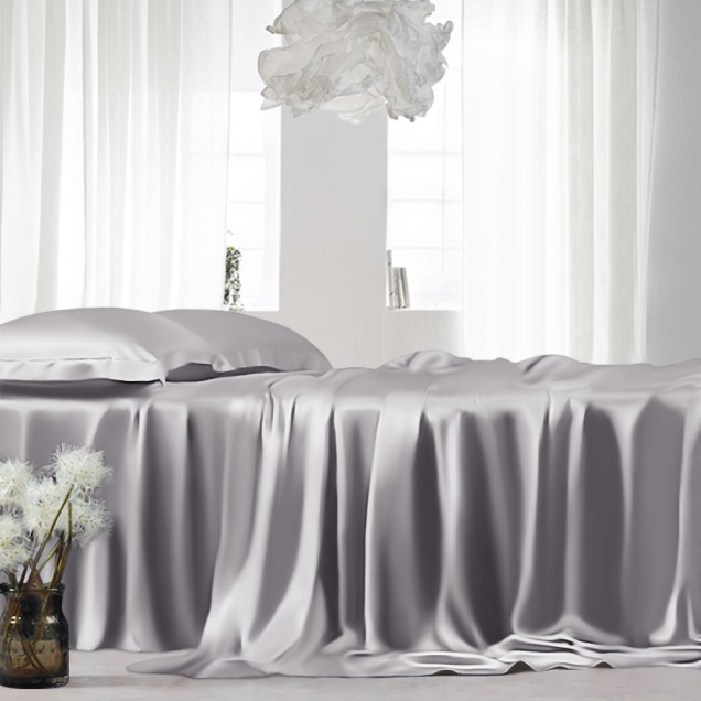Silver 22 Momme Mulberry Silk Sheet Set Australia Silver 22 Momme Mulberry Silk Sheet Set Australia