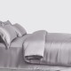 Silver 3 PCS 22 Momme Mulberry Silk Duvet Cover Set Australia