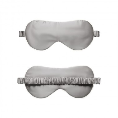 Silver & Ivory Suede Rose Silk Eye Mask Australia