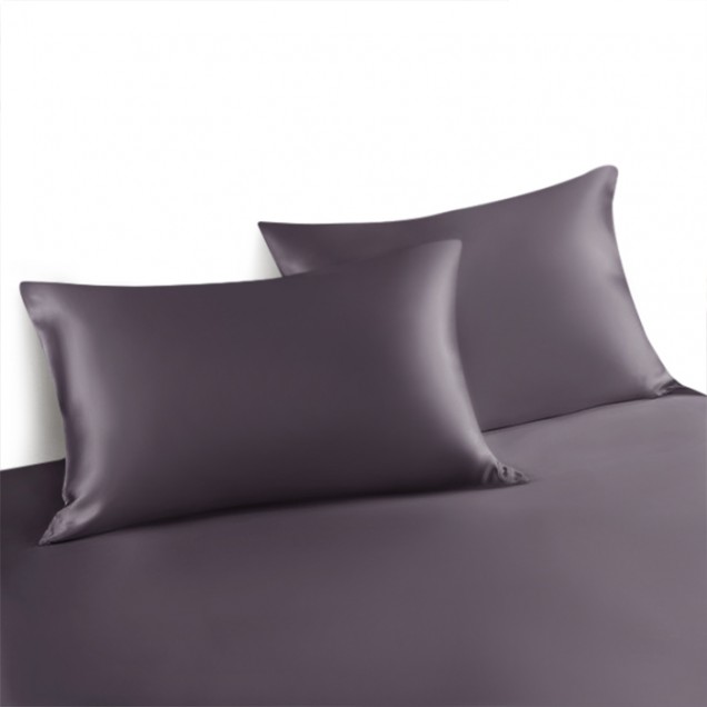 Slate Gray Envelope 22 Momme Mulberry Silk Pillowcase Australia Slate Gray Envelope 22 Momme Mulberry Silk Pillowcase Australia