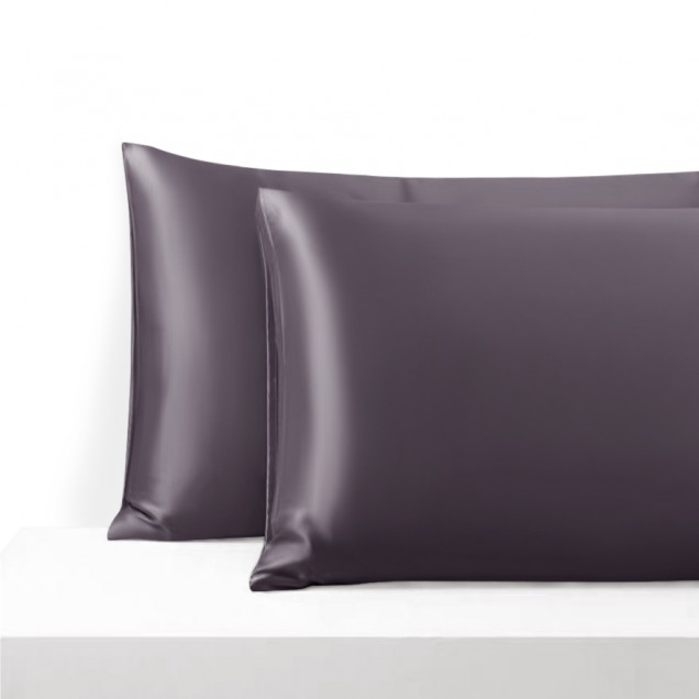 Slate Gray Envelope 22 Momme Mulberry Silk Pillowcase Australia Slate Gray Envelope 22 Momme Mulberry Silk Pillowcase Australia