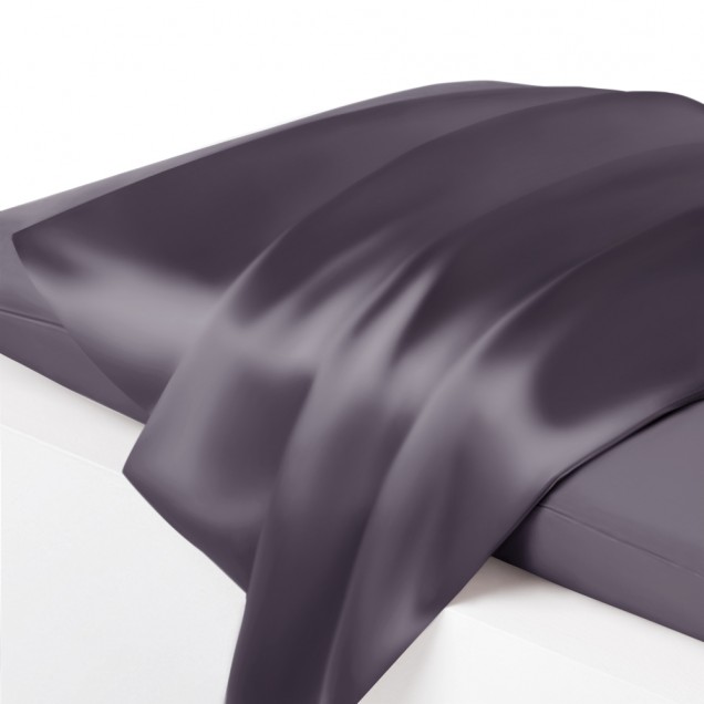Slate Gray Envelope 22 Momme Mulberry Silk Pillowcase Australia Slate Gray Envelope 22 Momme Mulberry Silk Pillowcase Australia