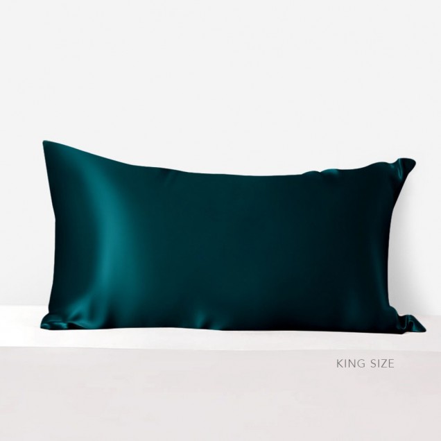 Teal 22 Momme Mulberry Silk Pillowcase with Hidden Zipper Australia Teal 22 Momme Mulberry Silk Pillowcase with Hidden Zipper Australia