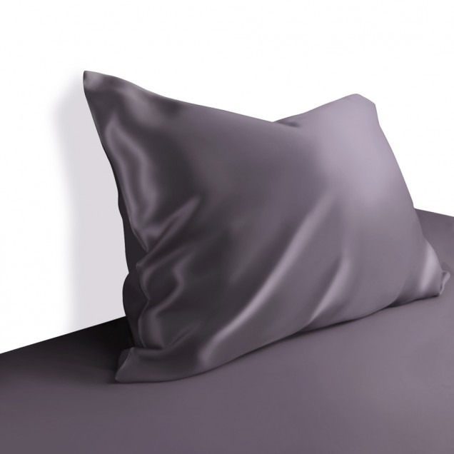 Two Piece Silk Gift Set Slate Gray Pillowcase & Eye Mask Australia Two Piece Silk Gift Set Slate Gray Pillowcase & Eye Mask Australia