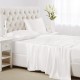 White 22 Momme Mulberry Silk Flat Sheet Australia