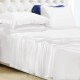 White 22 Momme Mulberry Silk Flat Sheet Australia