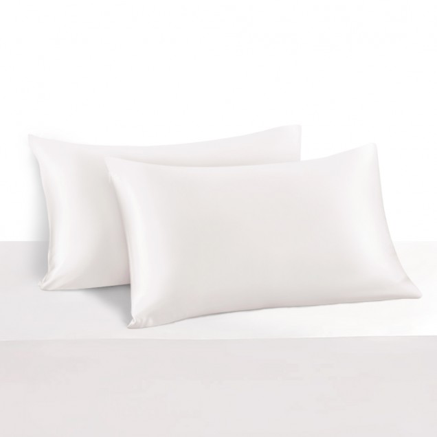 White 22 Momme Mulberry Silk Pillowcase with Hidden Zipper Australia White 22 Momme Mulberry Silk Pillowcase with Hidden Zipper Australia