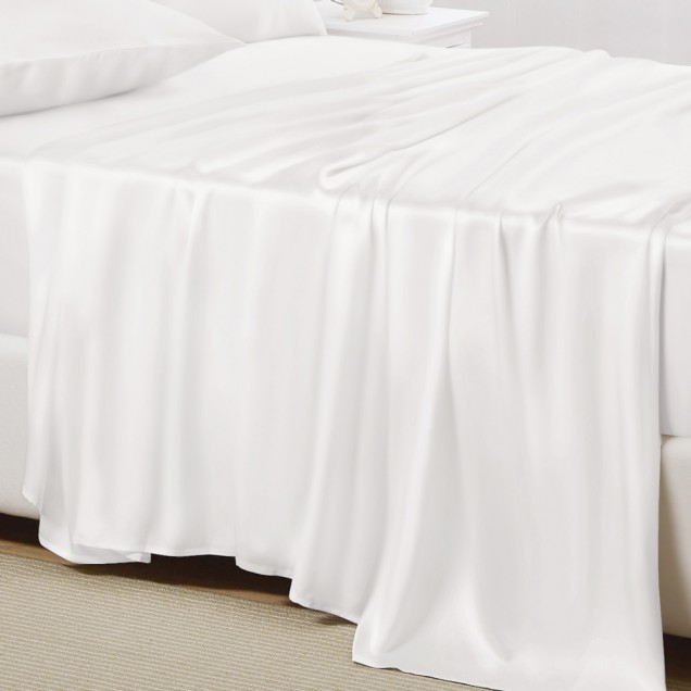 White 22 Momme Mulberry Silk Sheet Set Australia White 22 Momme Mulberry Silk Sheet Set Australia